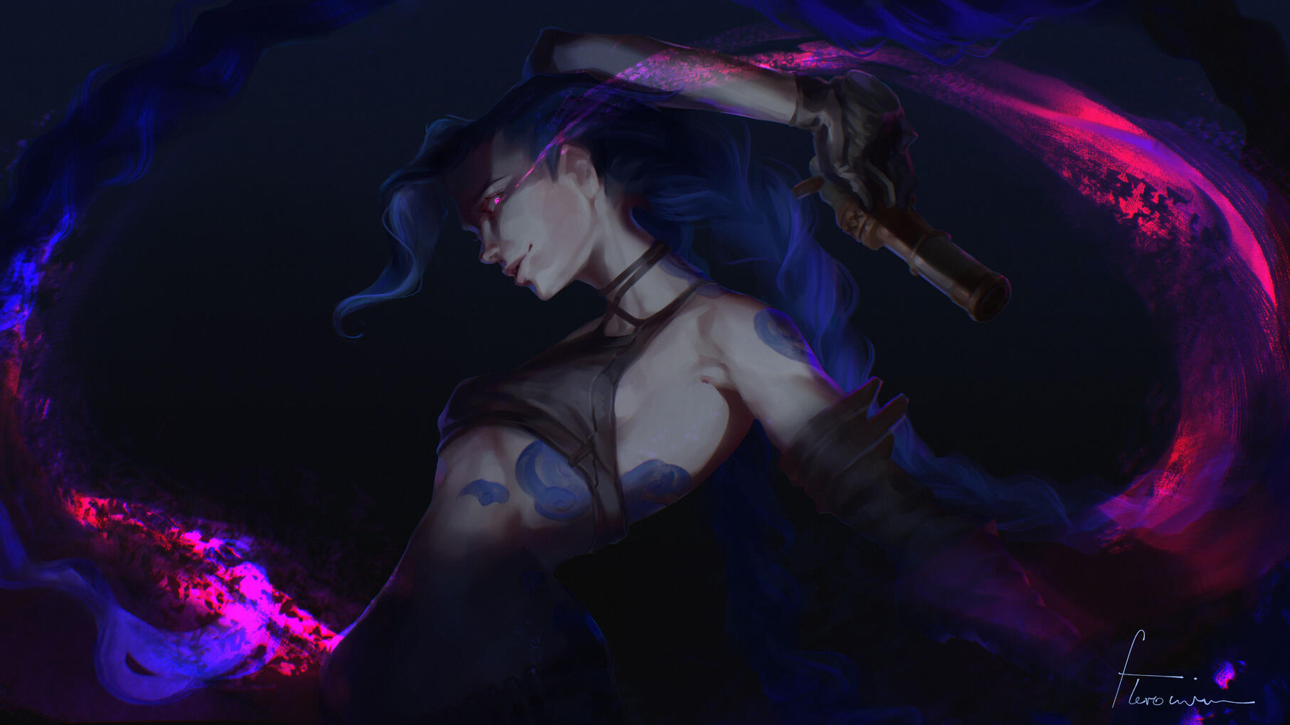 Jinx League of Legends fanart - commission work