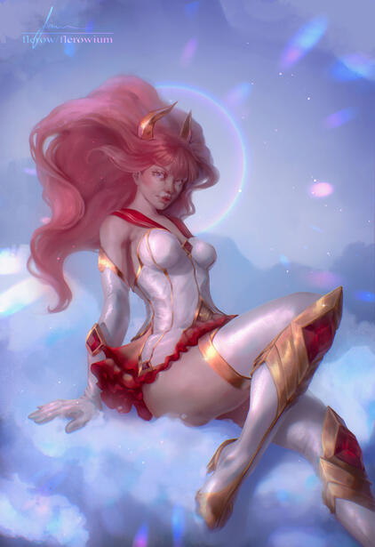 Mystic Archer Artemis SMITE fanart - commission work