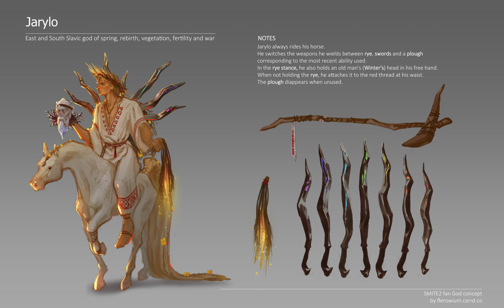 Jarylo - fan god concept for SMITE2